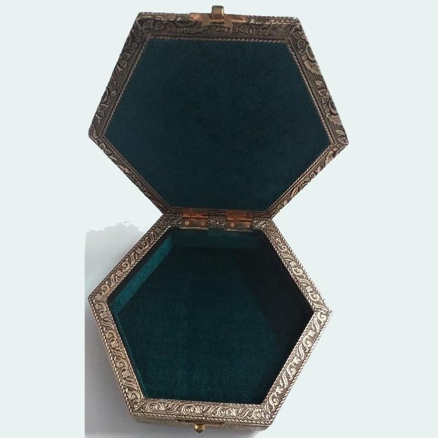 Flower Hexagonal Jewellery Box - Rivendell Shop