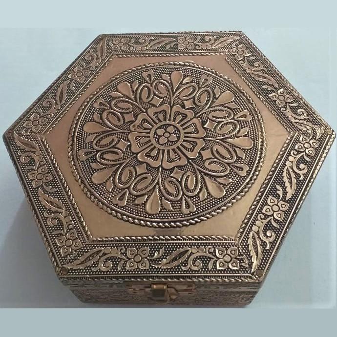 Flower Hexagonal Jewellery Box - Rivendell Shop