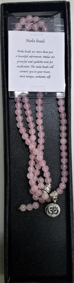 Rose quartz mala beads - Rivendell Shop