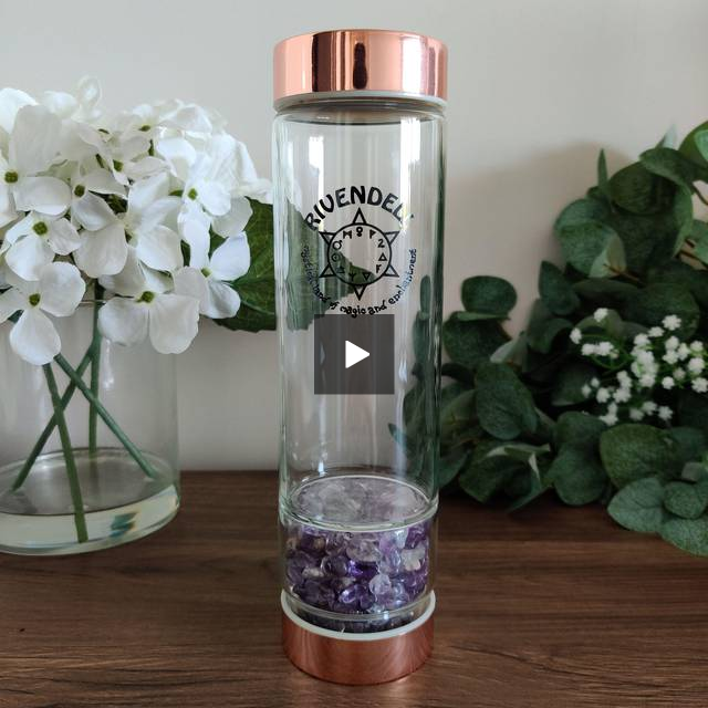 Rivendell Elixir: Amethyst Crystal Water Bottle - Rivendell Shop