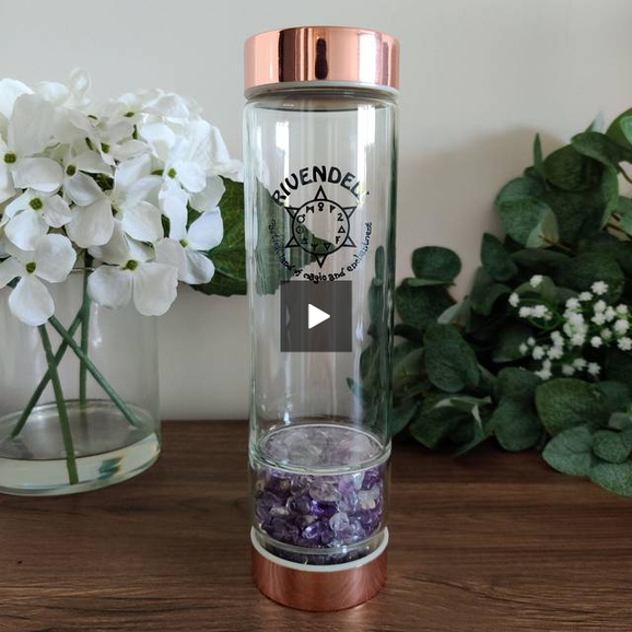 Rivendell Elixir: Amethyst Crystal Water Bottle - Rivendell Shop