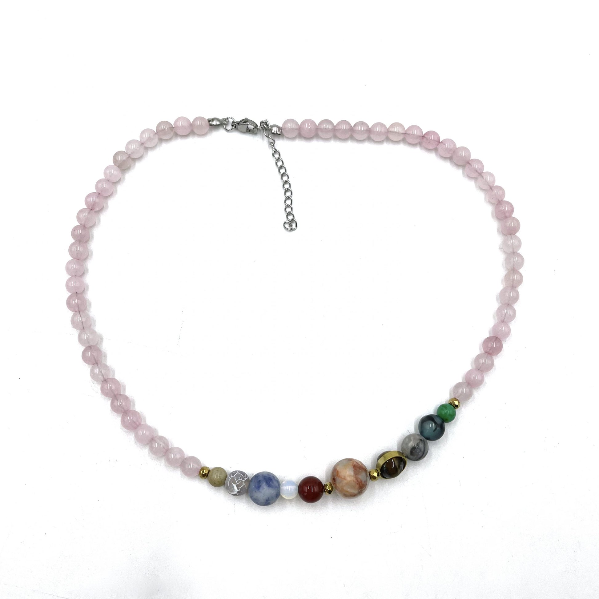 Solar system necklace Rose Quartz - Rivendell Shop