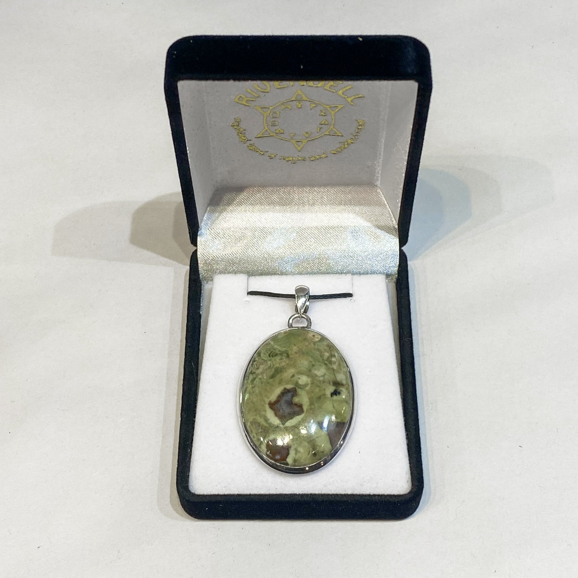 Rainforest Jasper Sterling Silver Pendant - Rivendell Shop