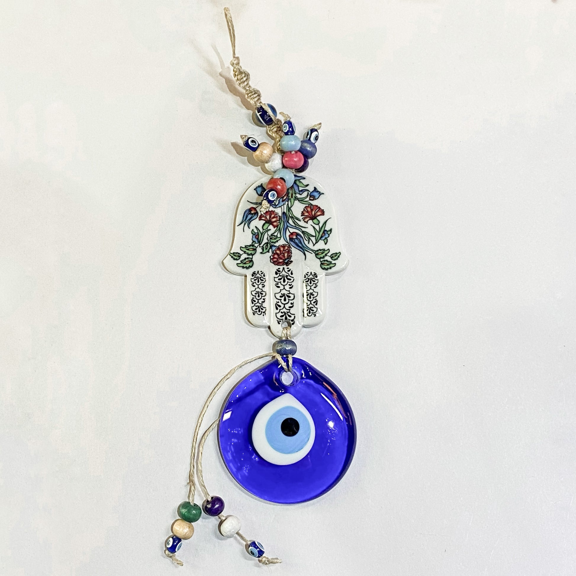 Ceramic Evil Eye Wall Hanging - Hamsa - Rivendell Shop