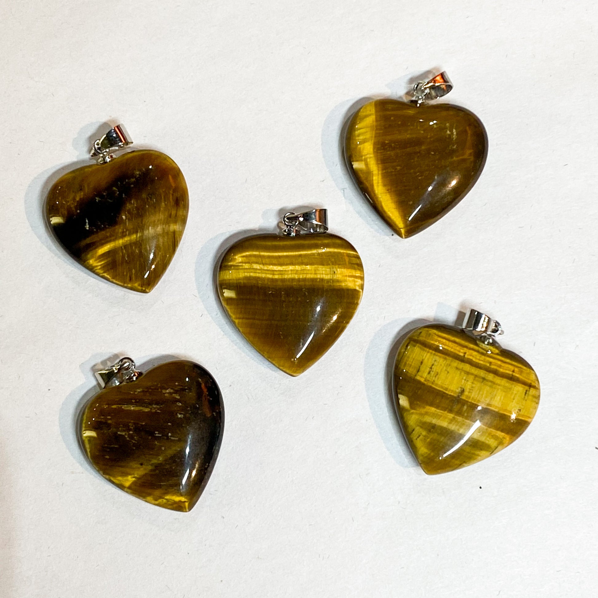 Tigers Eye Heart Pendant - Rivendell Shop