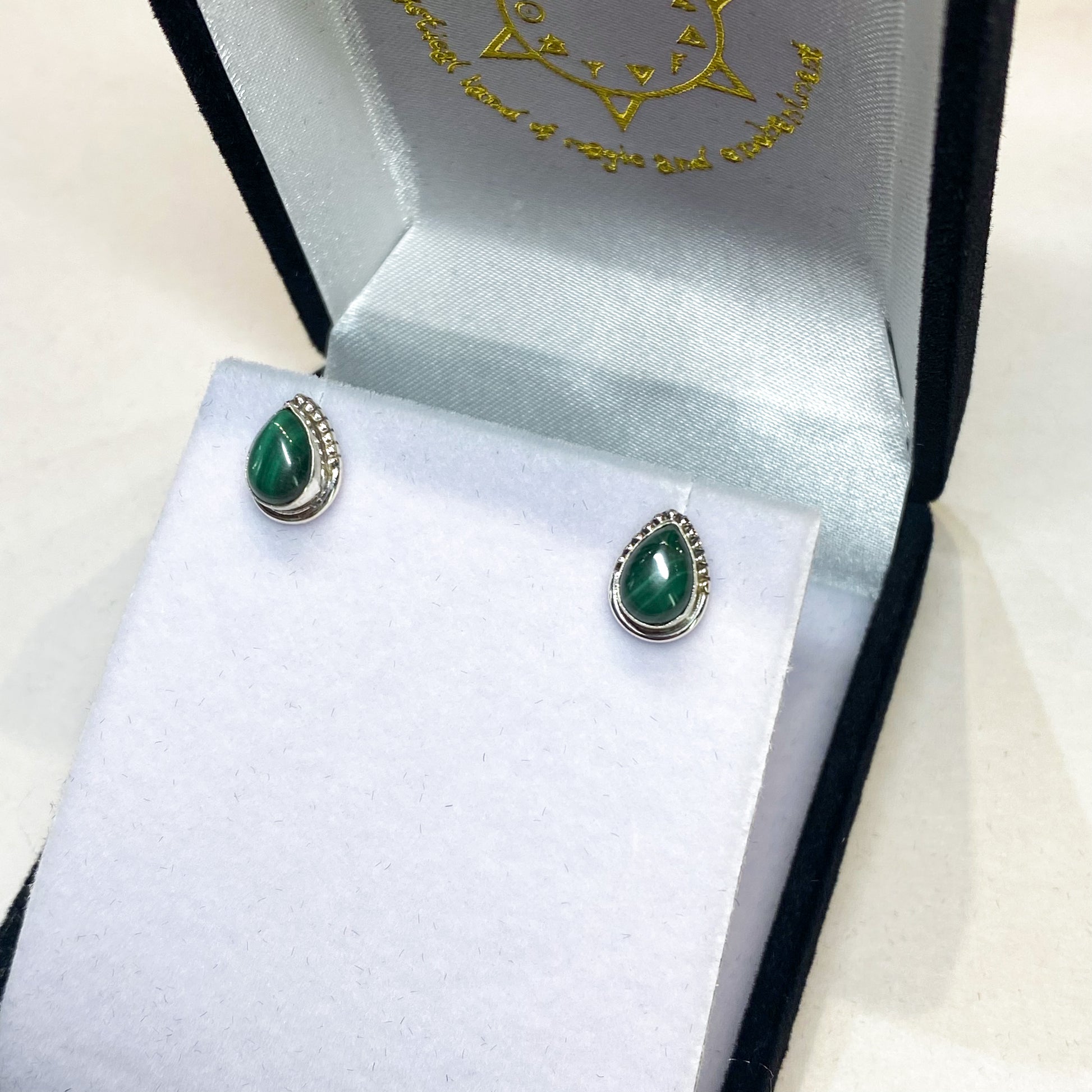 Malachite Studs - Rivendell Shop