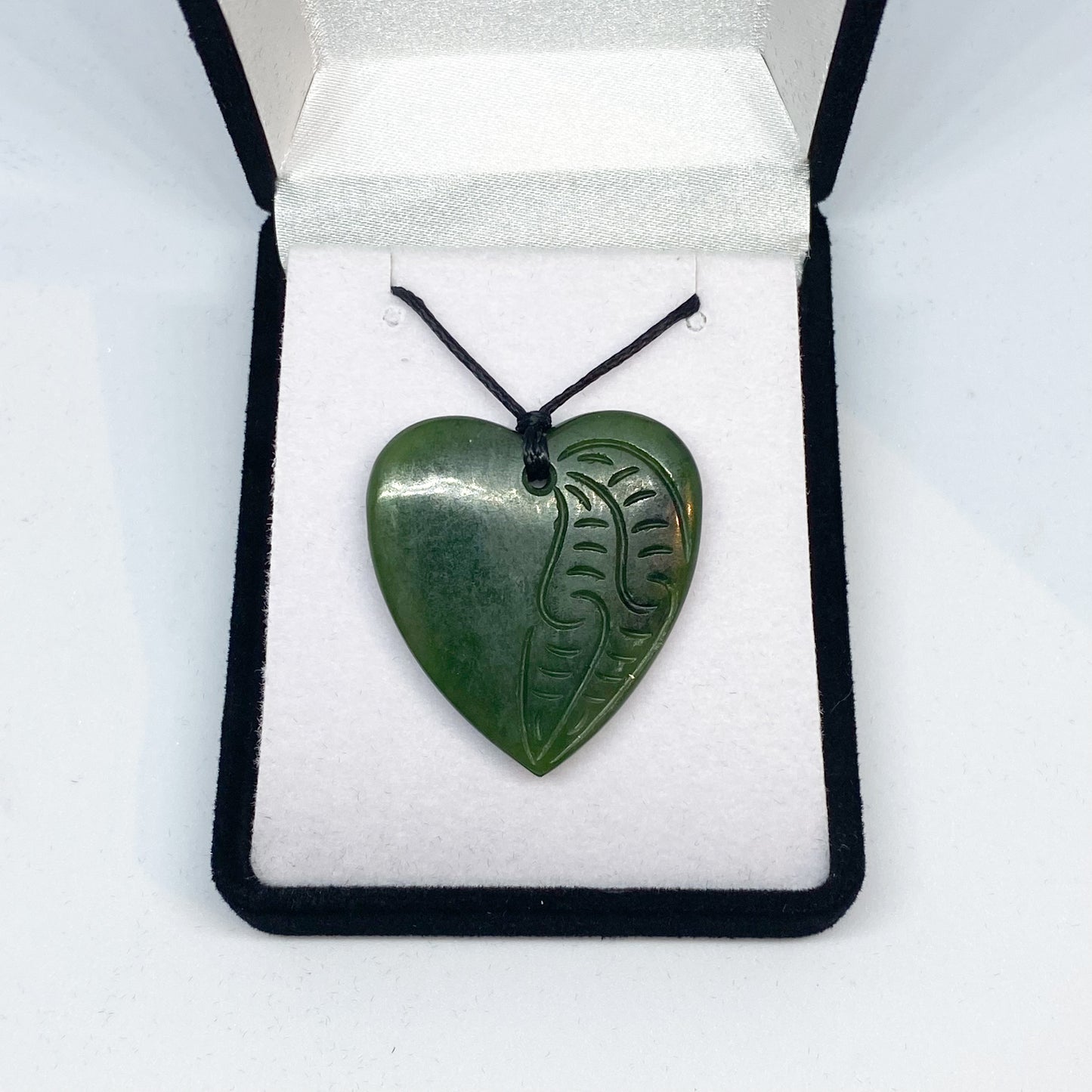 Heart Greenstone Pendant Carving - Rivendell Shop