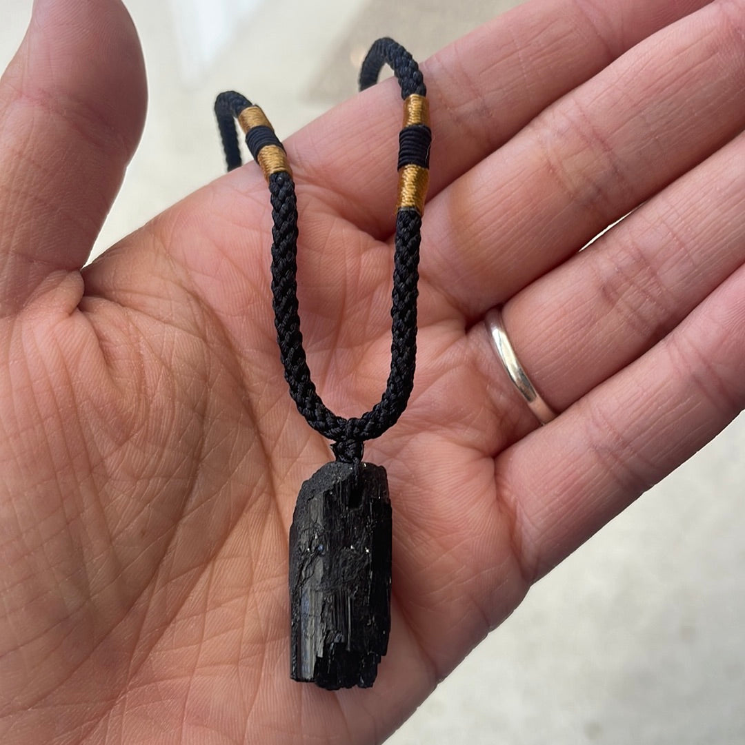 Black tourmaline pendant - Rivendell Shop