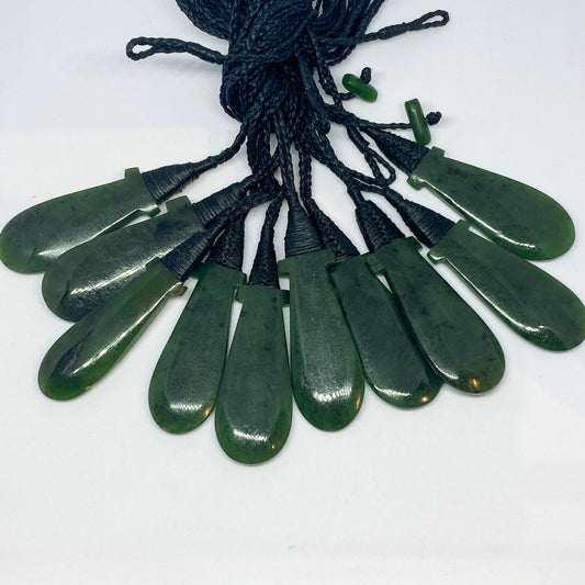 Greenstone Anchor Pendant - 55x20mm - Rivendell Shop