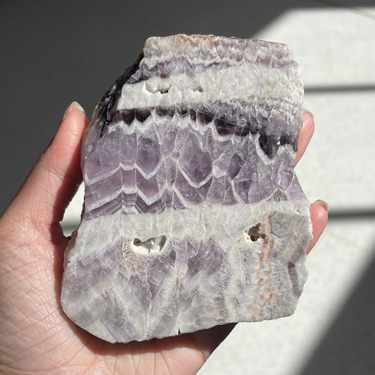 Chevron amethyst slab - Rivendell Shop