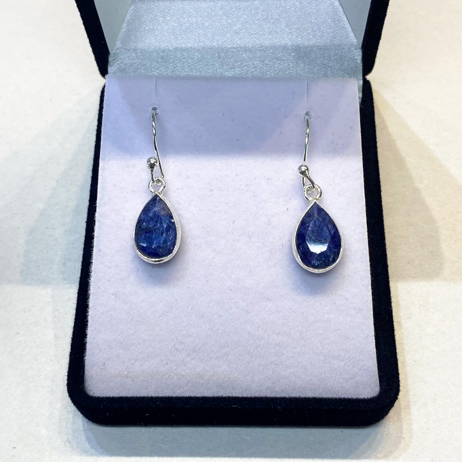 Blue Sapphire Teardrop Earrings - Rivendell Shop