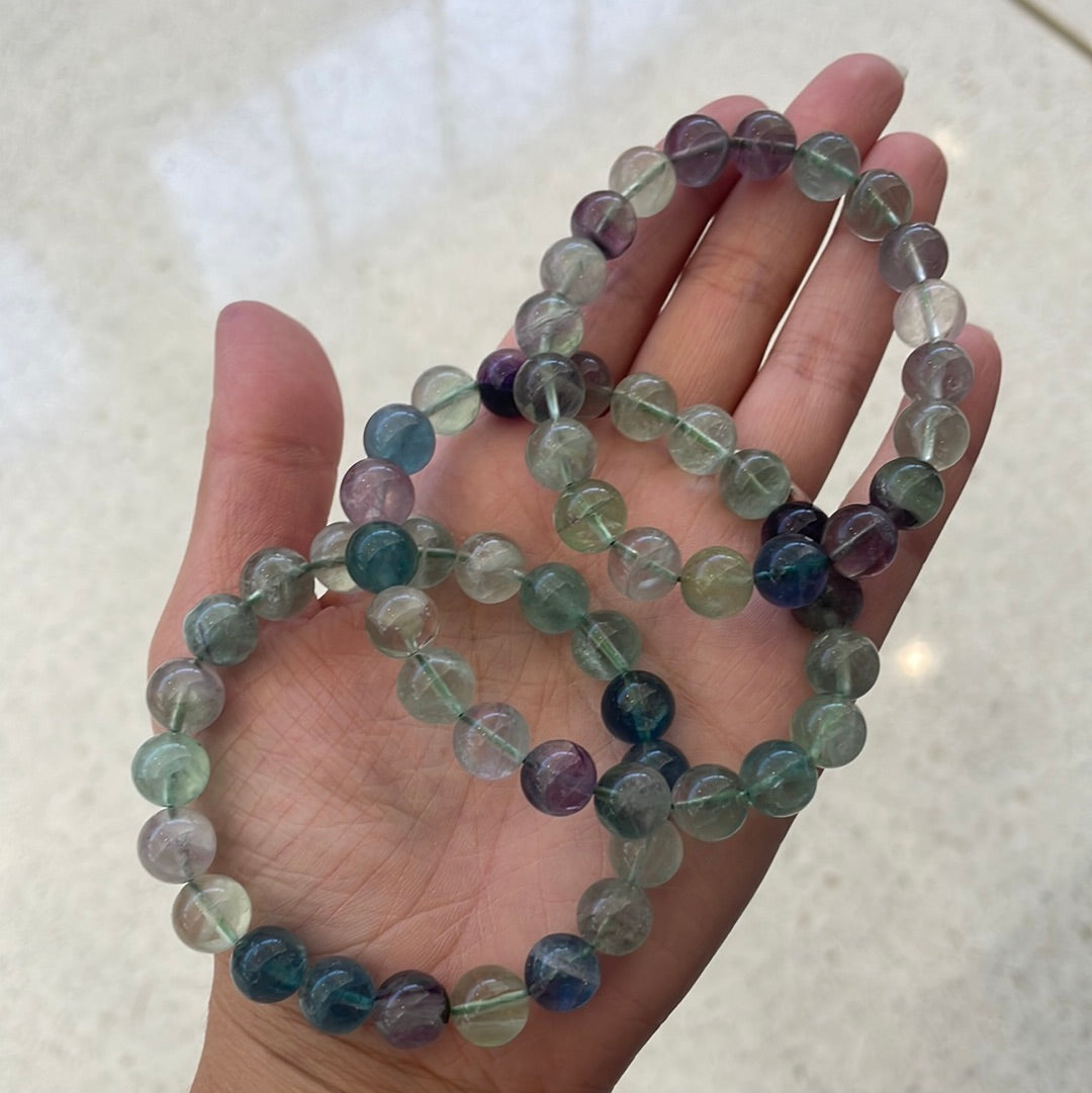 Round Bead Fluorite Bracelets - Rivendell Shop