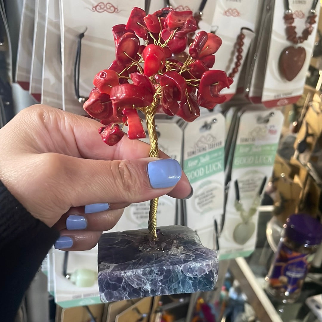 Red coral tree fluorite base - Rivendell Shop