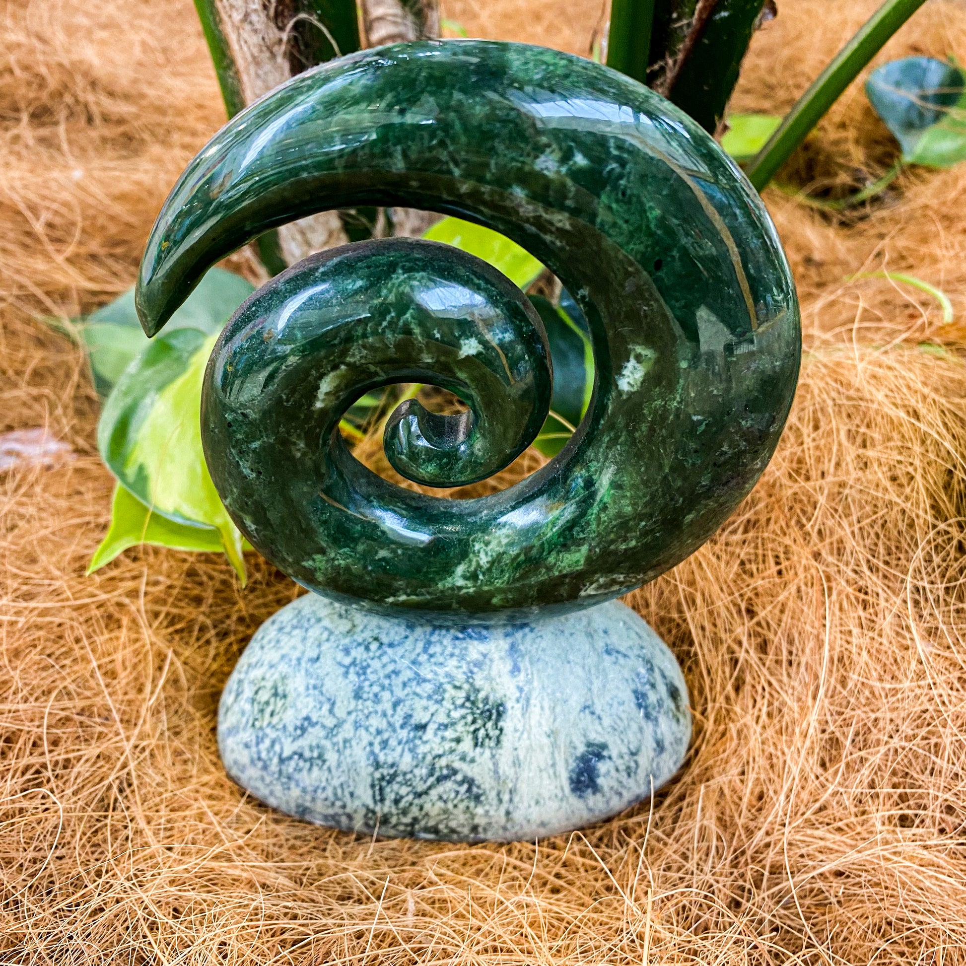 Standing Greenstone Piece - Koru - Rivendell Shop