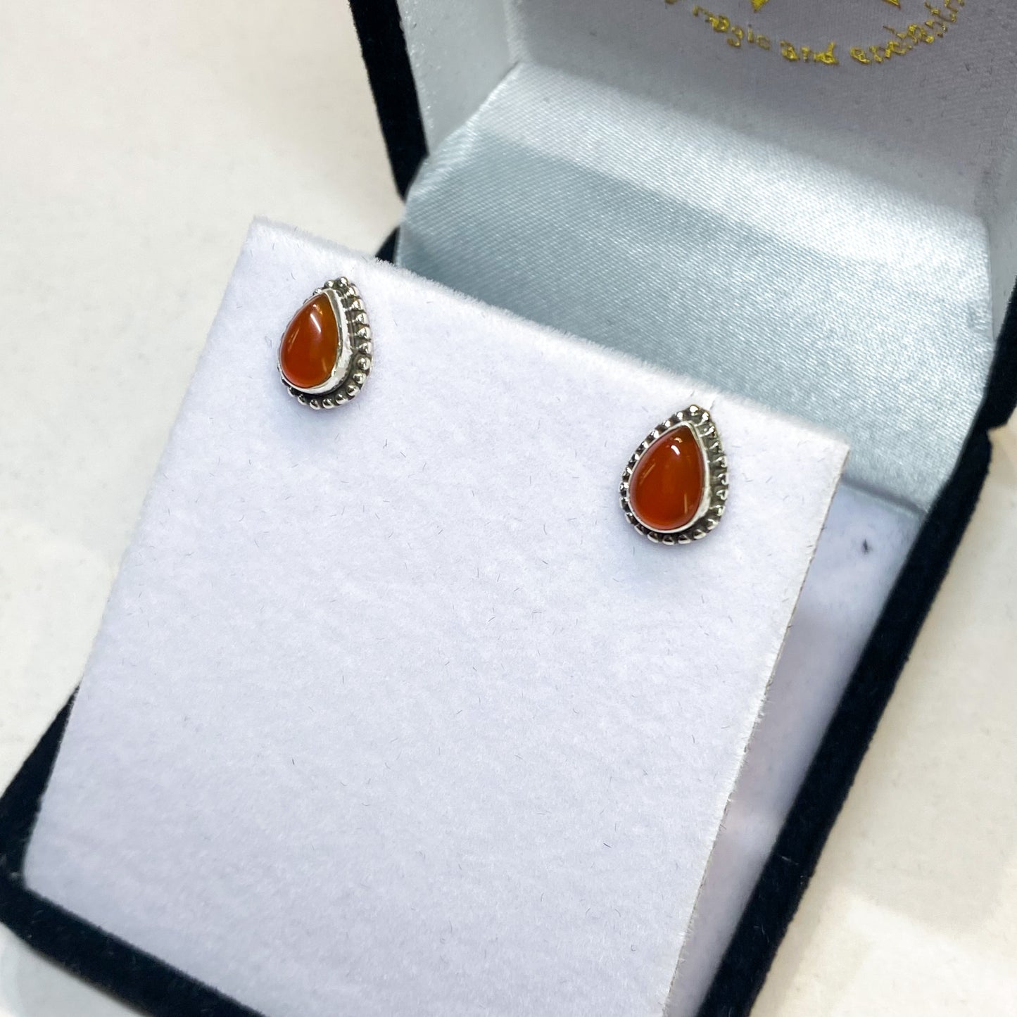 Carnelian Studs - Rivendell Shop