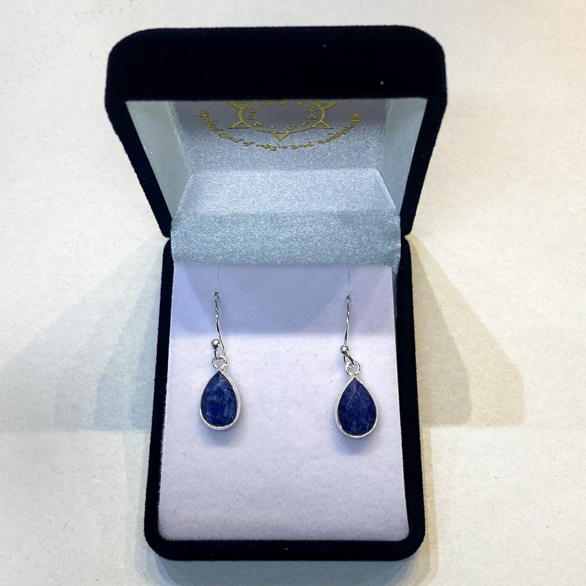 Blue Sapphire Teardrop Earrings - Rivendell Shop