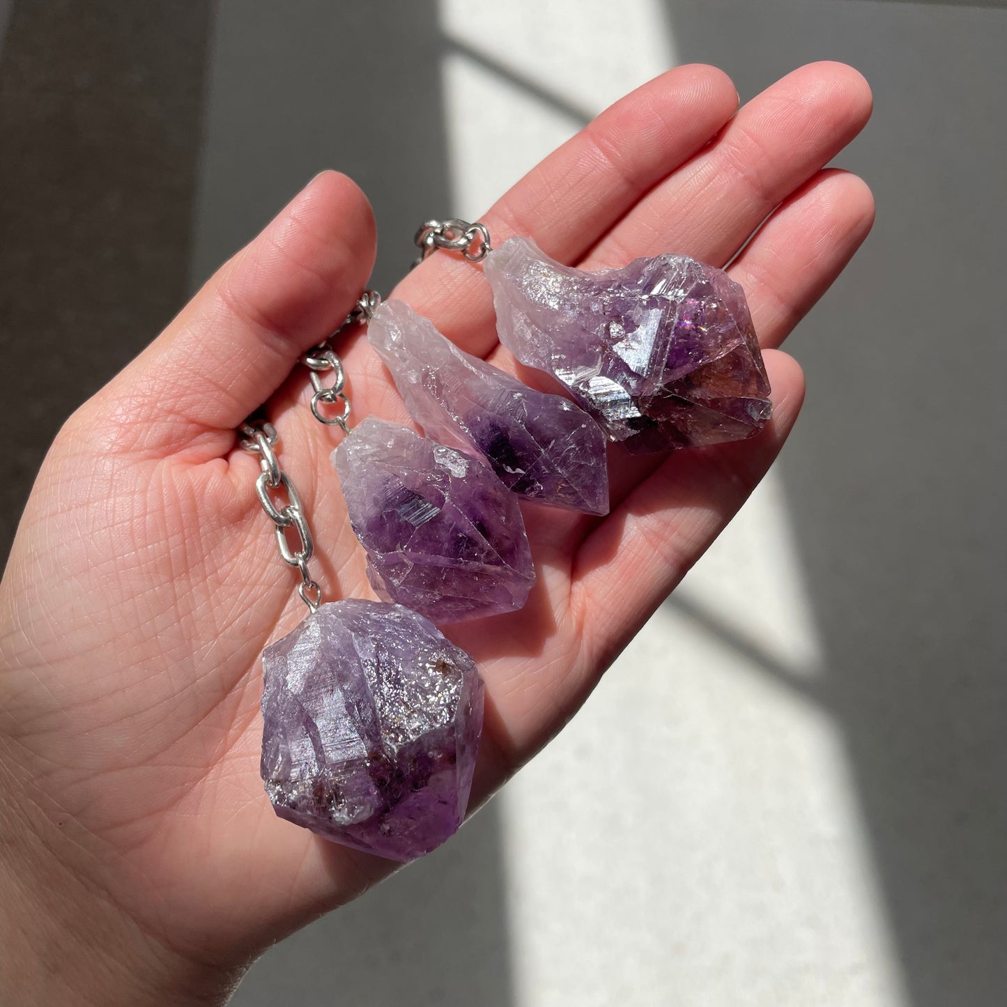 Raw Amethyst Key Ring - Assorted - Rivendell Shop