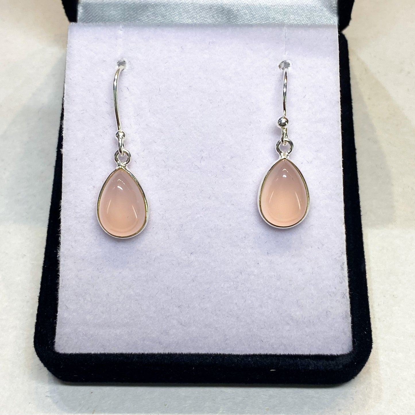 Rose Quartz Earrings - Teardrop - Rivendell Shop