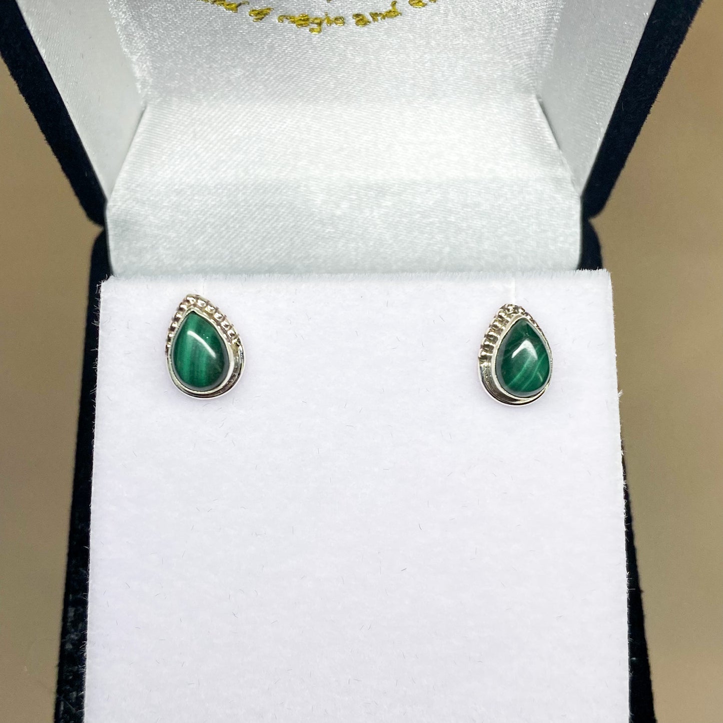 Malachite Studs - Rivendell Shop