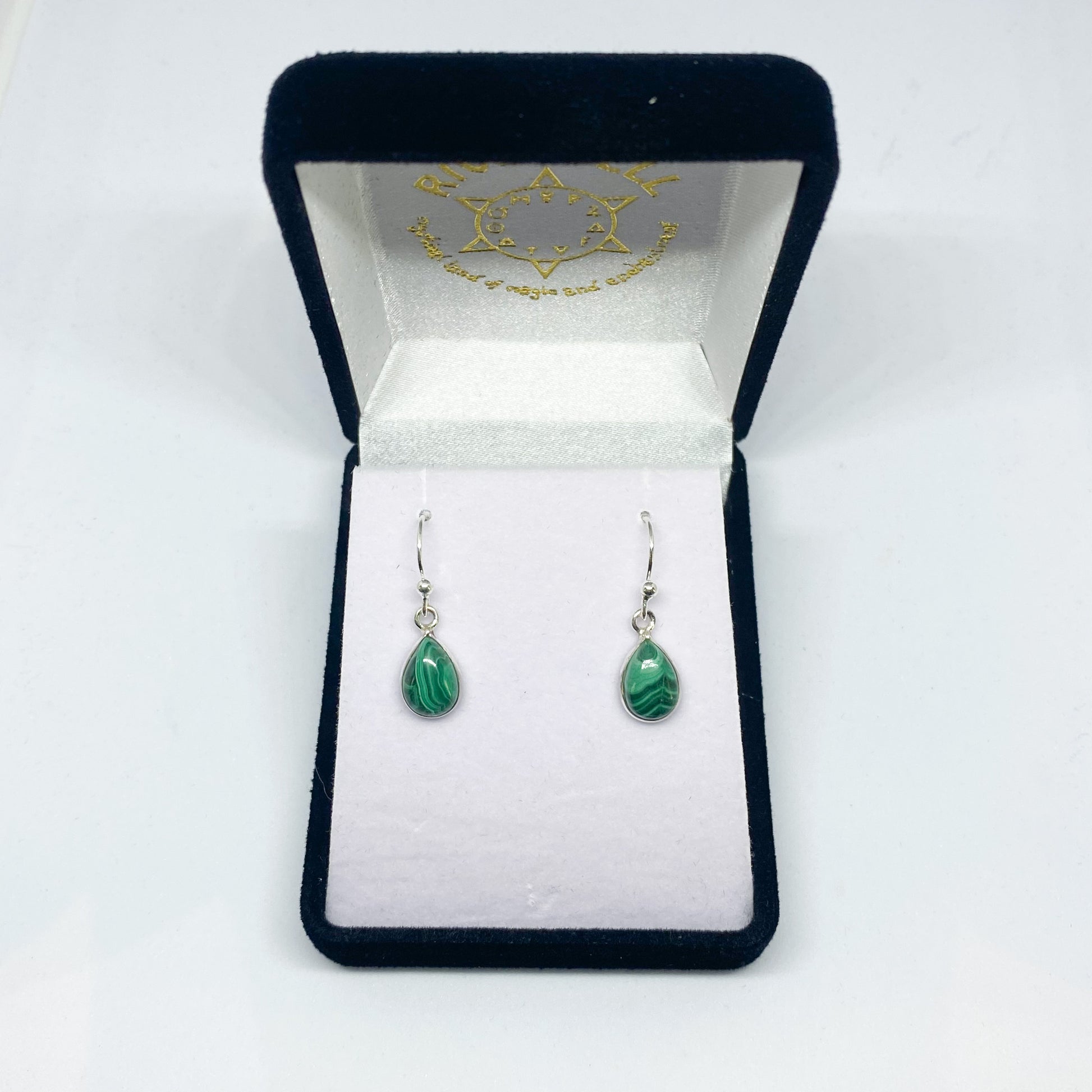 Malachite Drop Earrings - Teardrop - Rivendell Shop