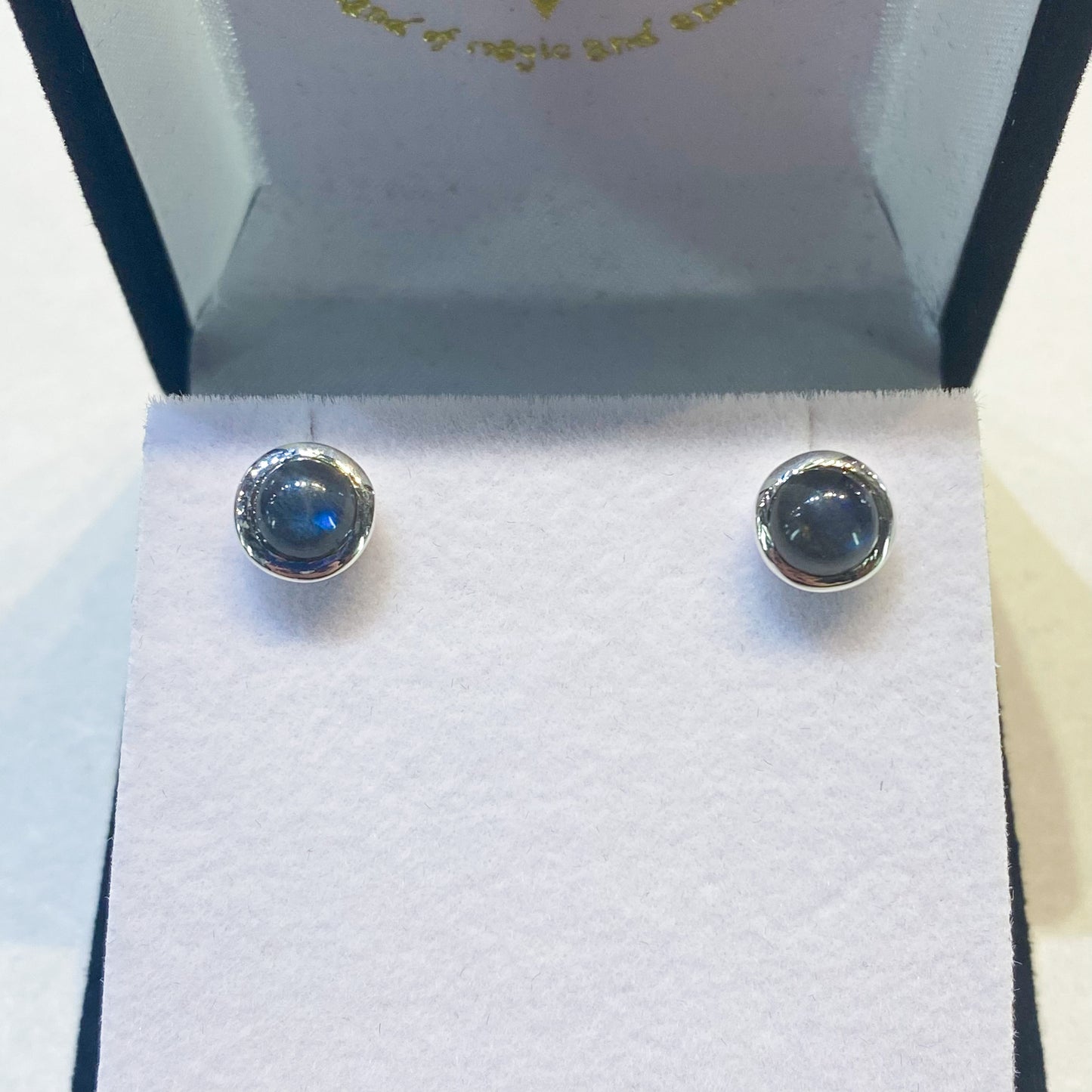 Labradorite 925 Sterling Silver Stud Earrings - Rivendell Shop