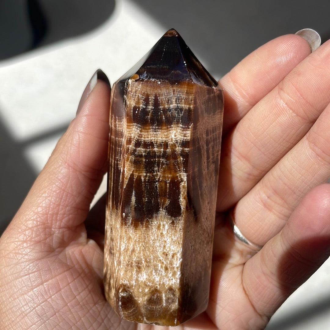 Chocolate Calcite point - Rivendell Shop