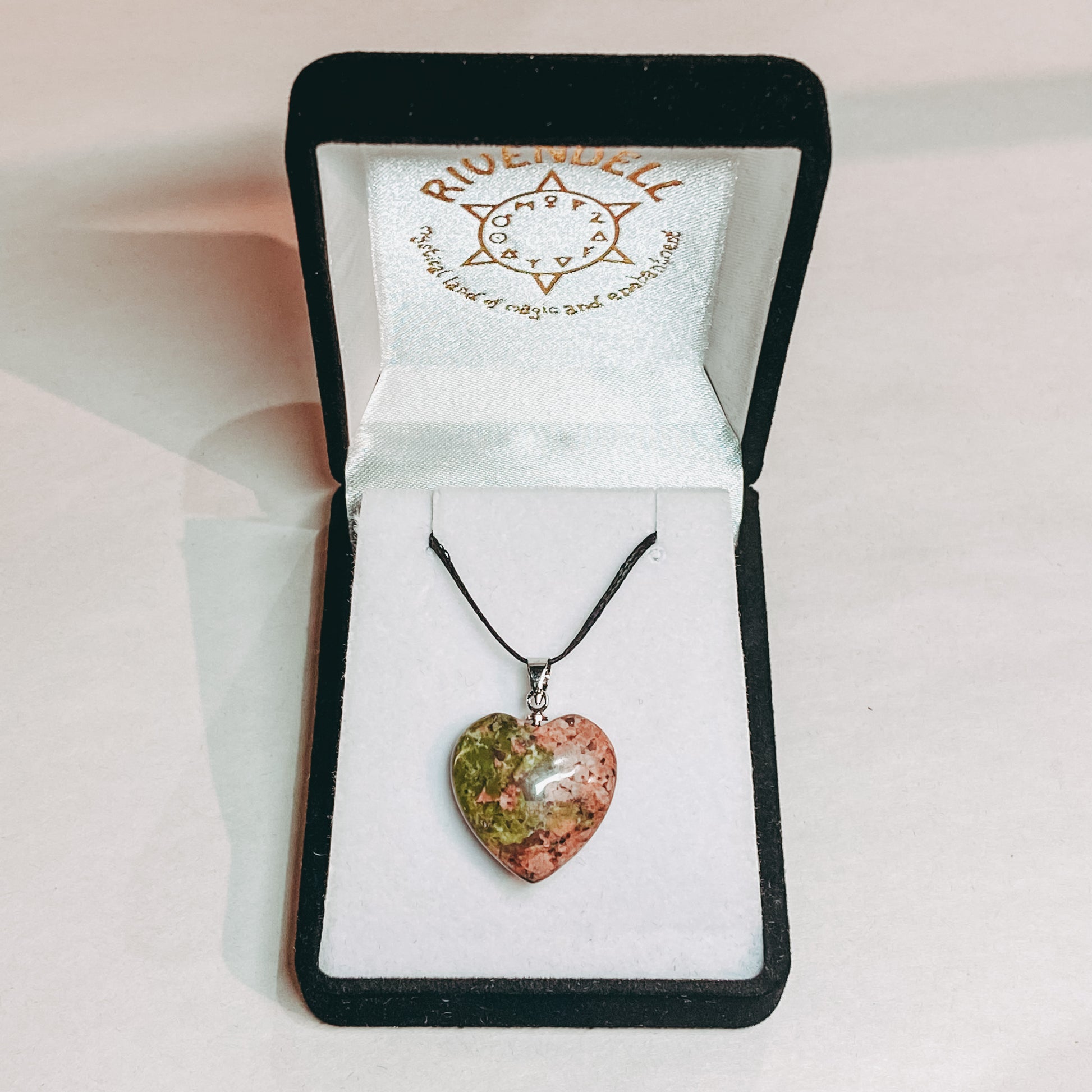 Unakite Heart Pendant - Rivendell Shop