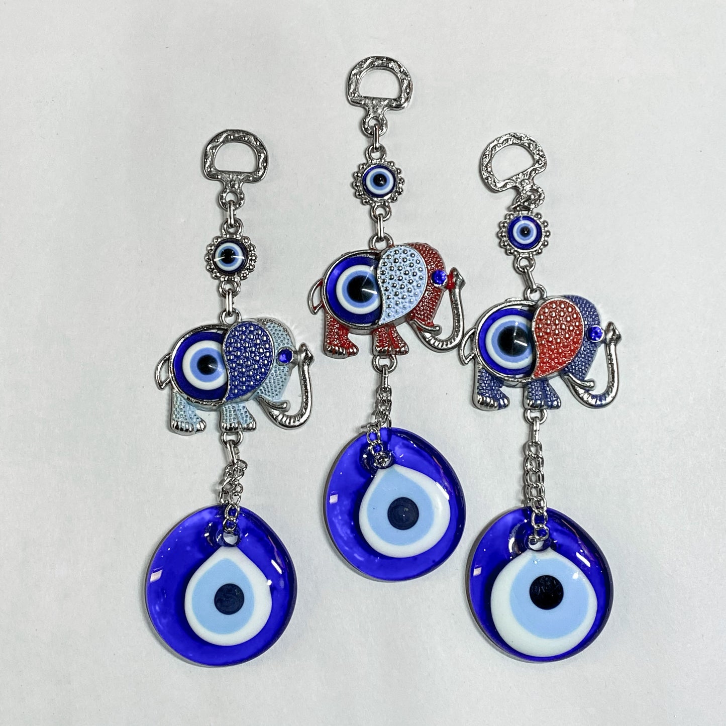 Evil Eye Keychain - Colourful Elephant - Rivendell Shop