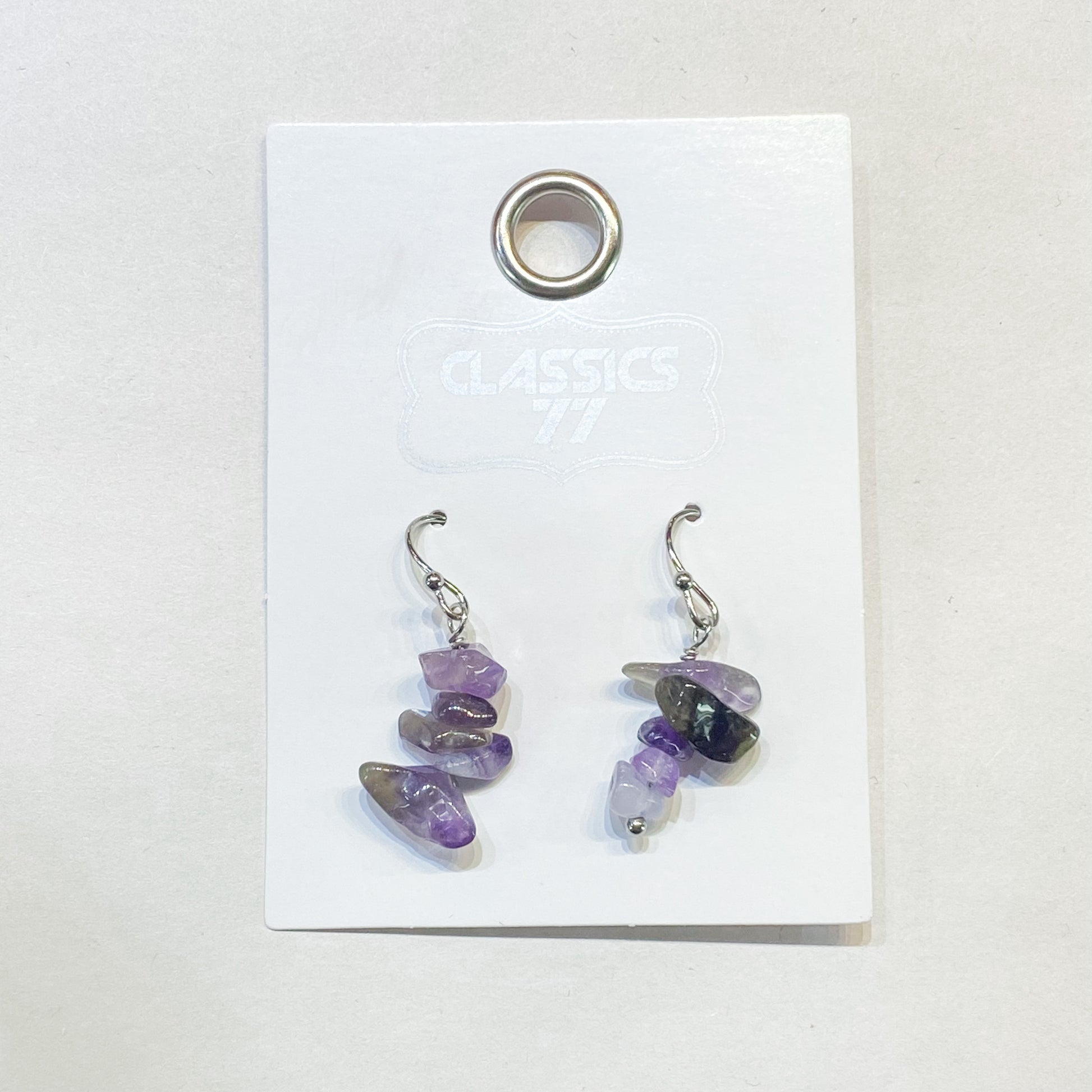 Dainty Amethyst Chip Earrings - Rivendell Shop