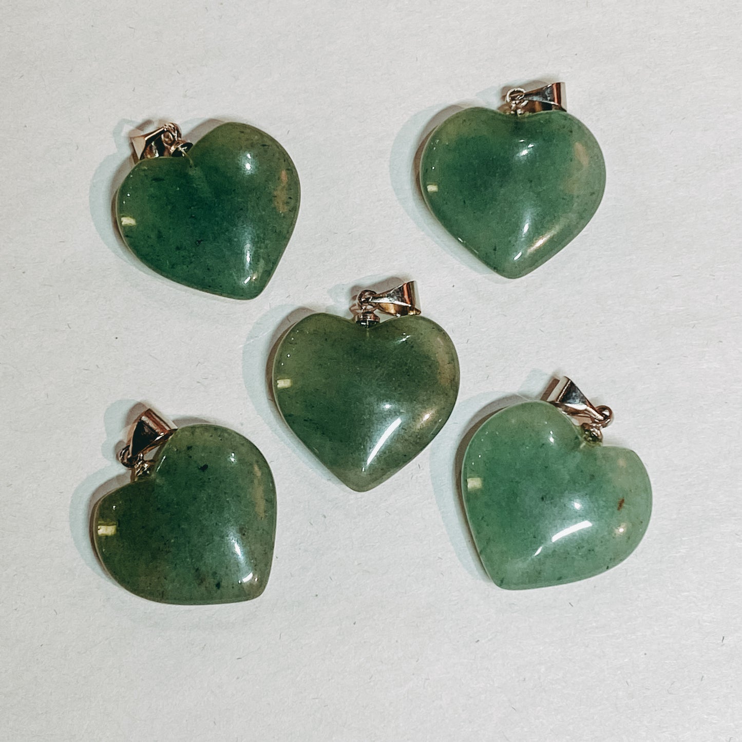 Green Aventurine Heart Pendant - Rivendell Shop