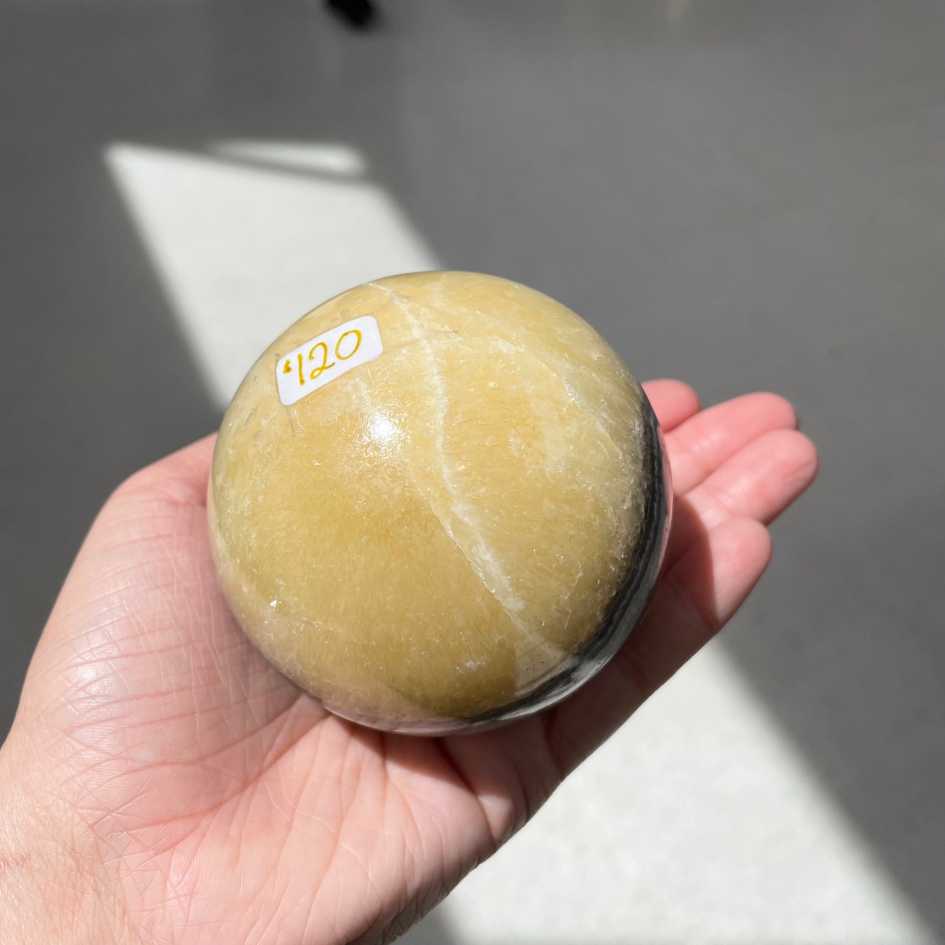 Zebra calcite sphere - Rivendell Shop