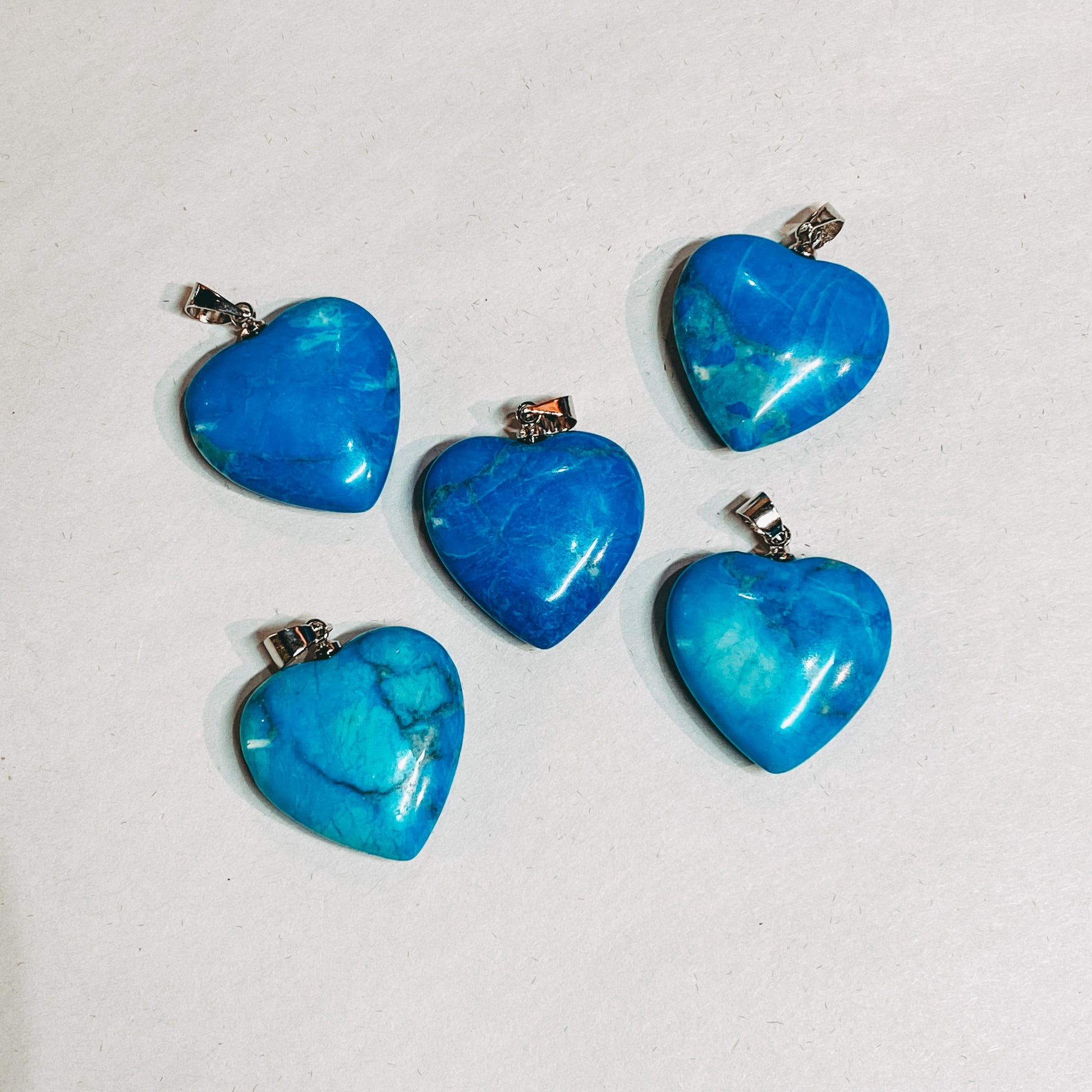 Blue Howlite Heart Pendant - Rivendell Shop