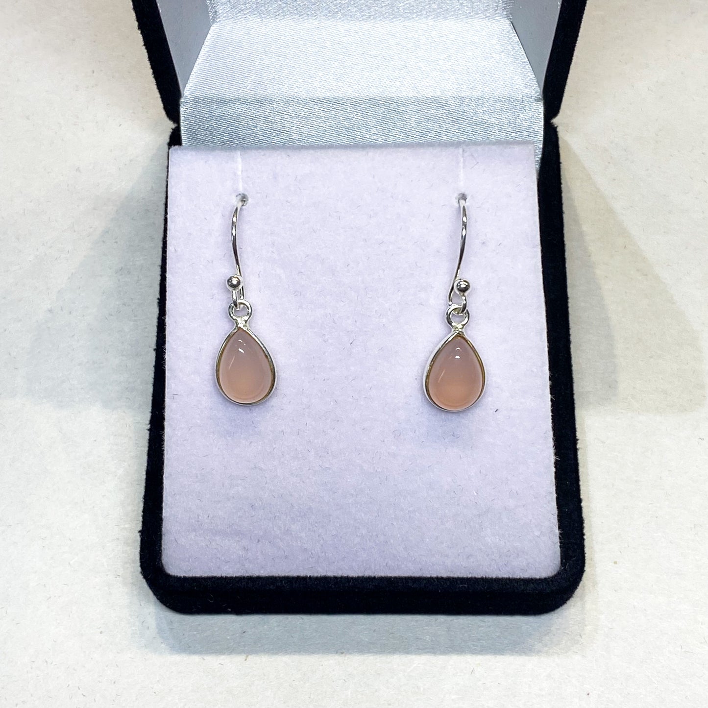 Rose Quartz Earrings - Teardrop - Rivendell Shop