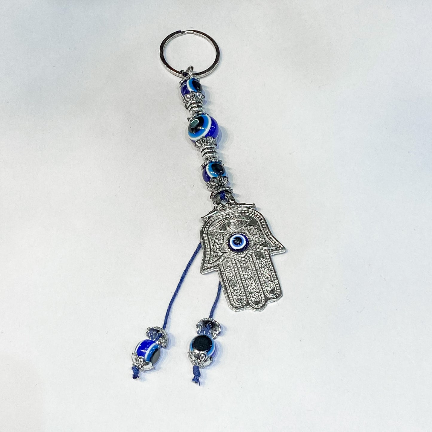 Evil Eye Keychain - Hamsa 3 Beads - Rivendell Shop