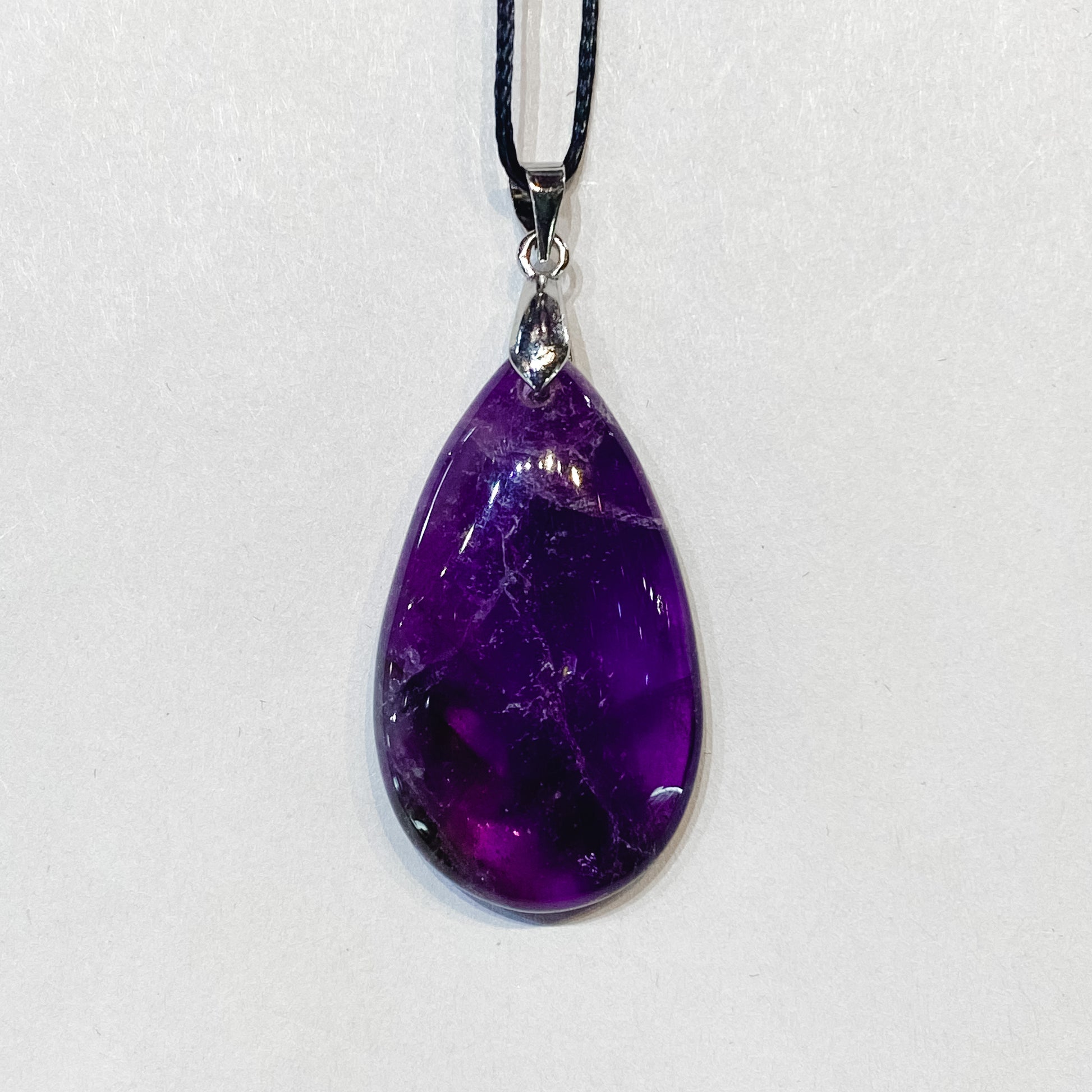 Teardrop Amethyst Pendant - Rivendell Shop