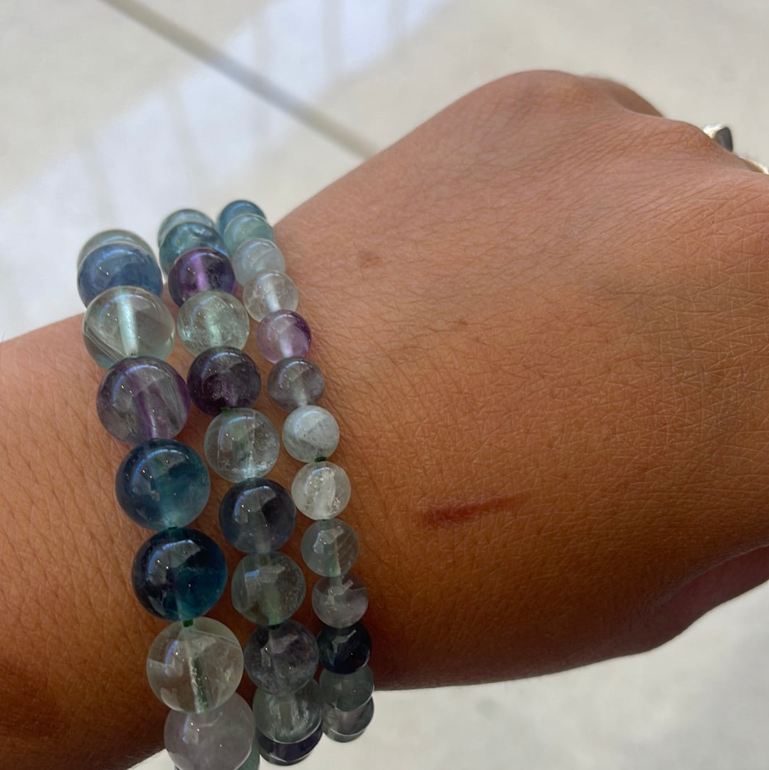 Round Bead Fluorite Bracelets - Rivendell Shop