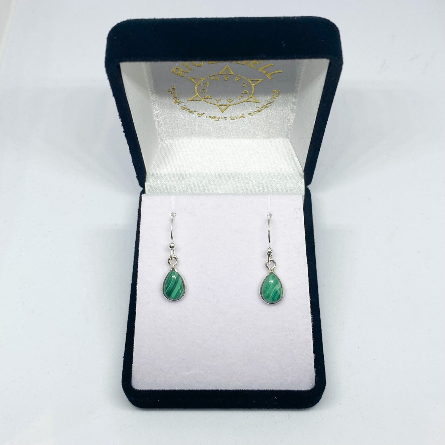 Malachite Drop Earrings - Teardrop - Rivendell Shop