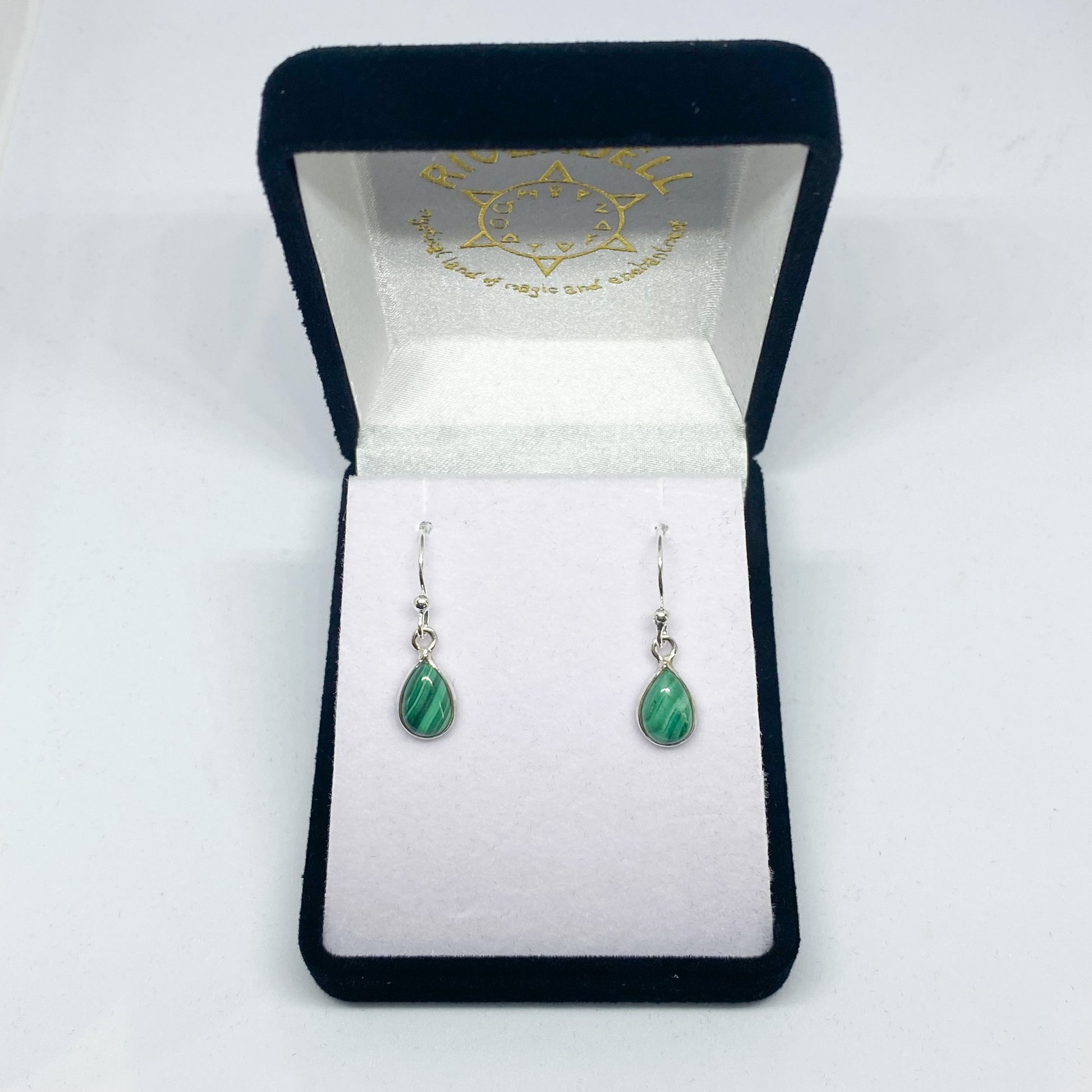 Malachite Drop Earrings - Teardrop - Rivendell Shop