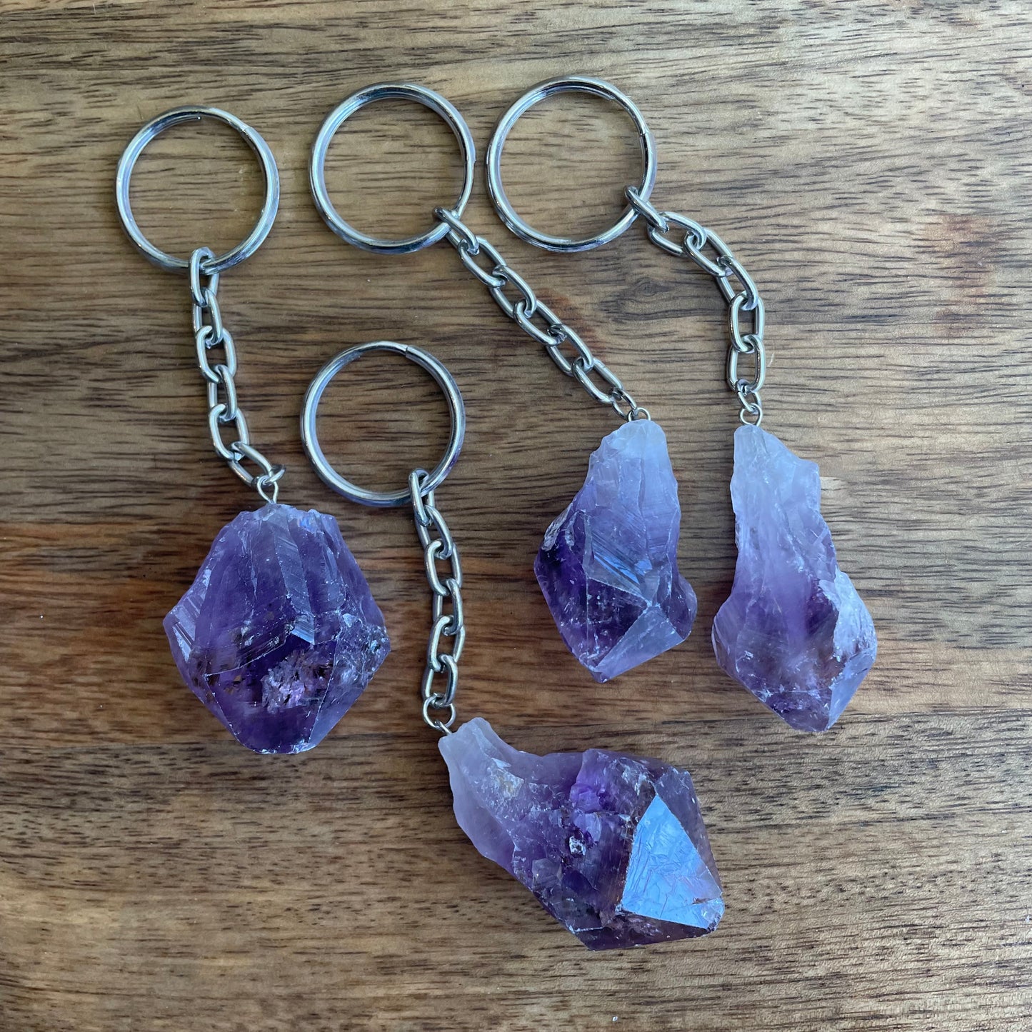 Raw Amethyst Key Ring - Assorted - Rivendell Shop