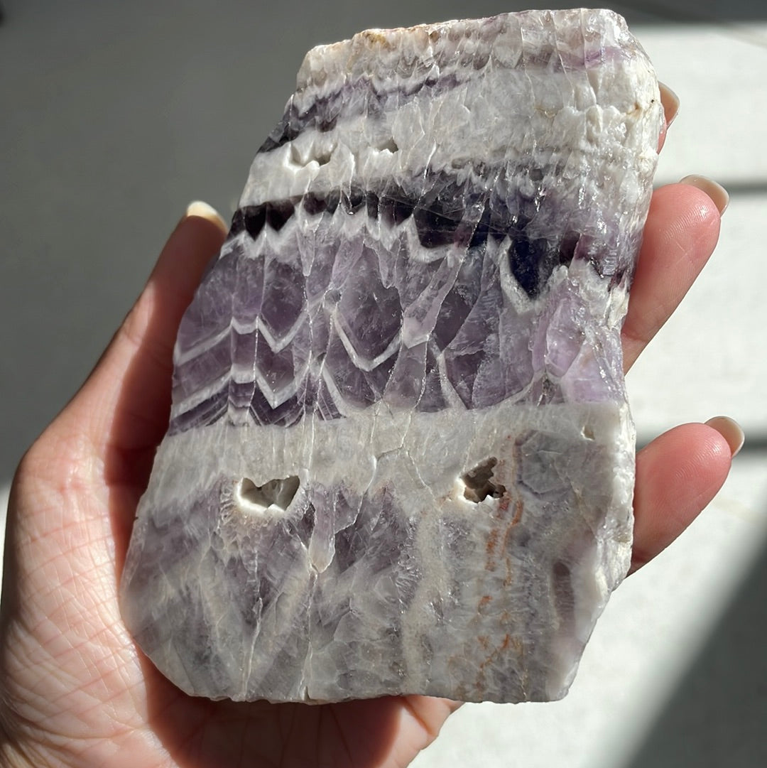 Chevron amethyst slab - Rivendell Shop