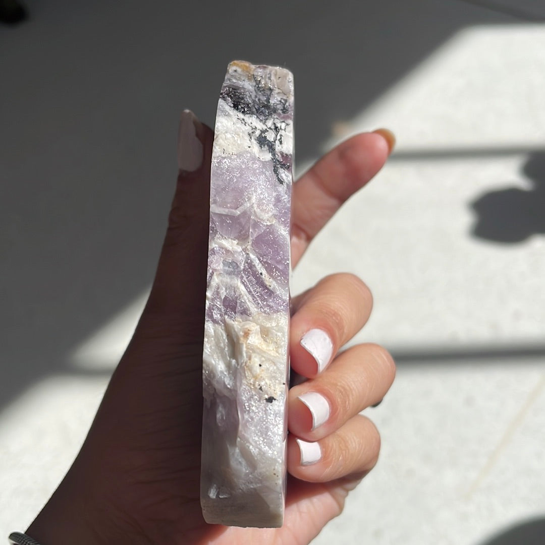 Chevron amethyst slab - Rivendell Shop