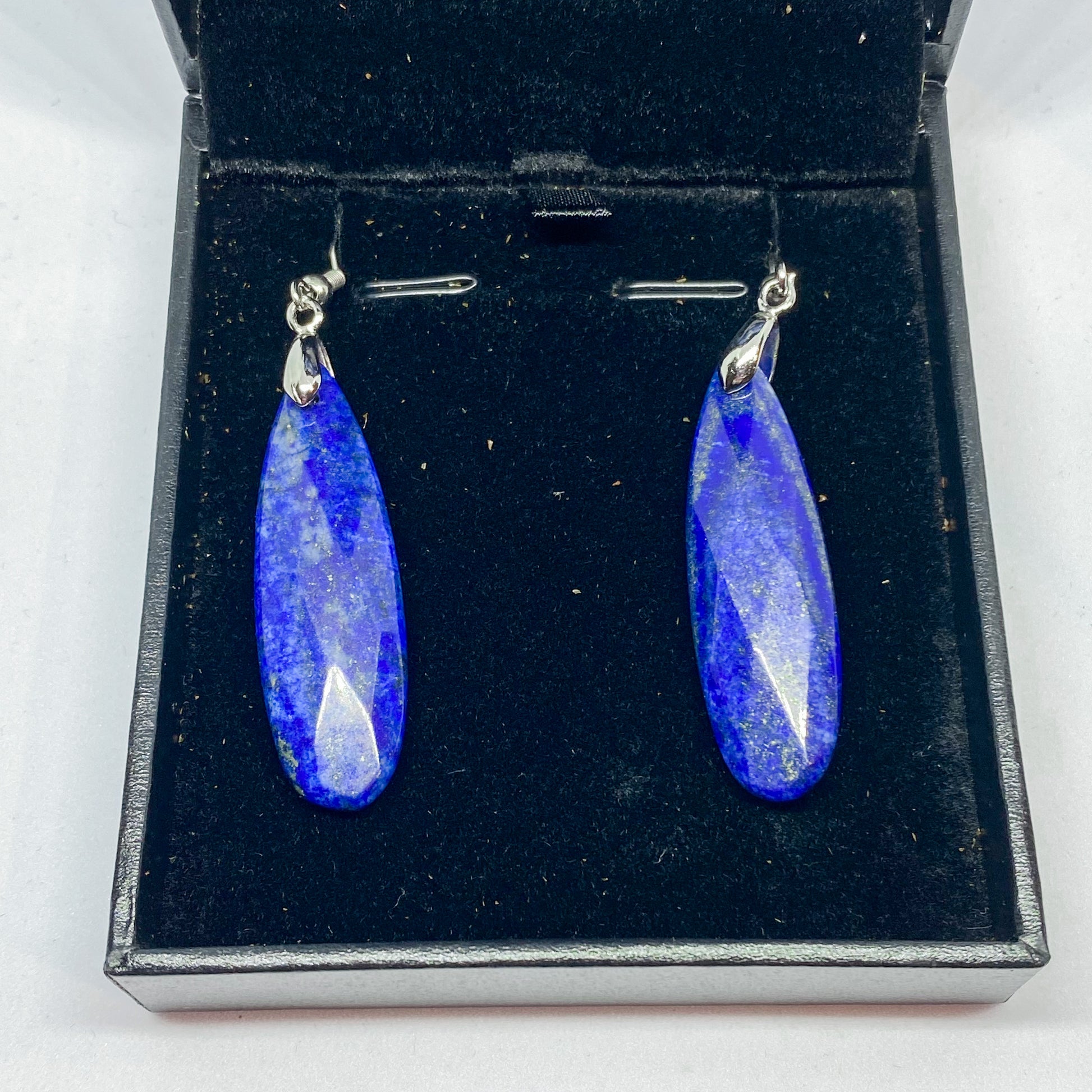 Lapis Lazuli Long Drop Earrings - Rivendell Shop