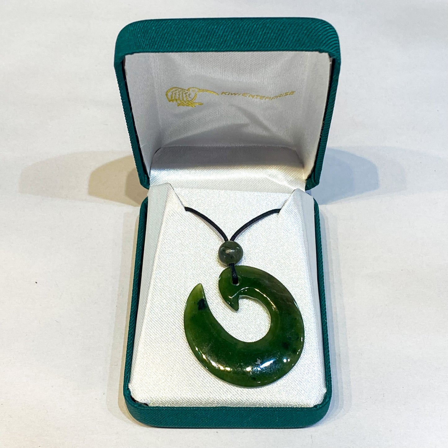 Fish Hook Greenstone Pendant - Rivendell Shop