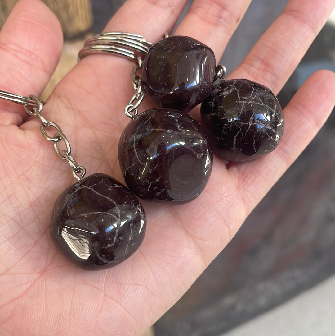 Garnet key ring - assorted - Rivendell Shop