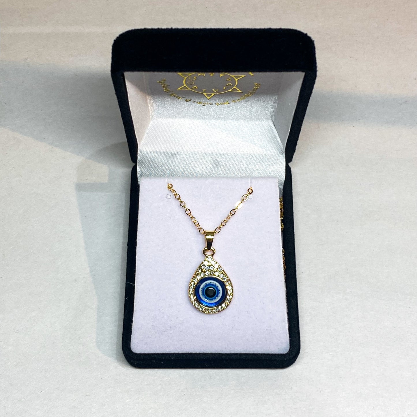 Evil Eye Teardrop Pendant Gold - Rivendell Shop