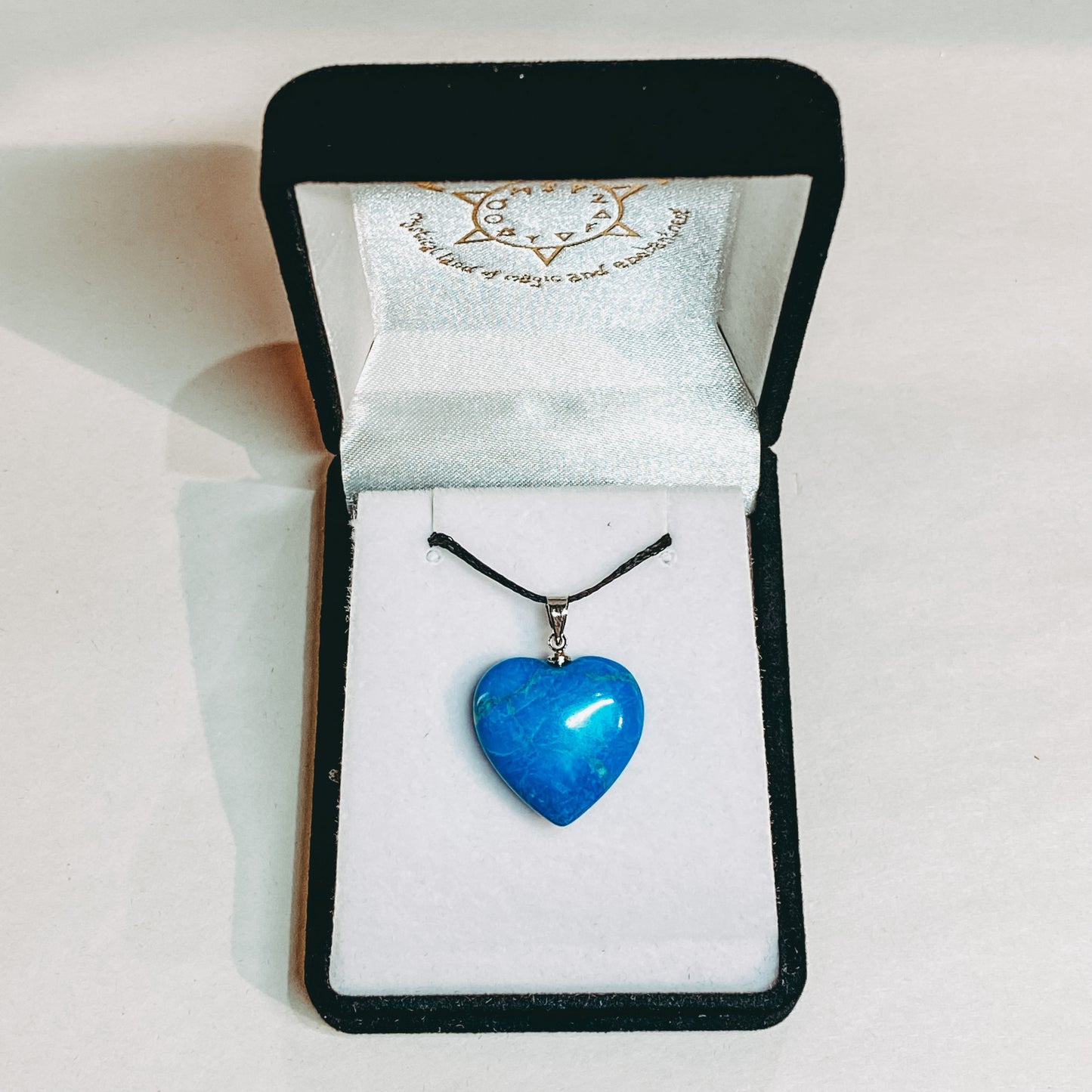 Blue Howlite Heart Pendant - Rivendell Shop