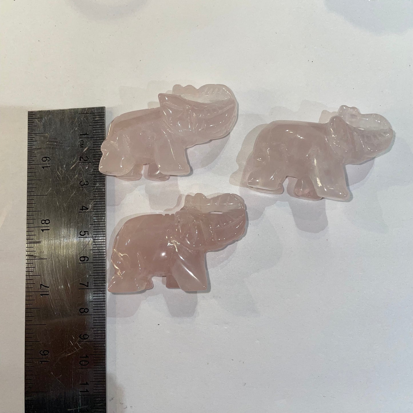 Rose Quartz Elephants - Rivendell Shop