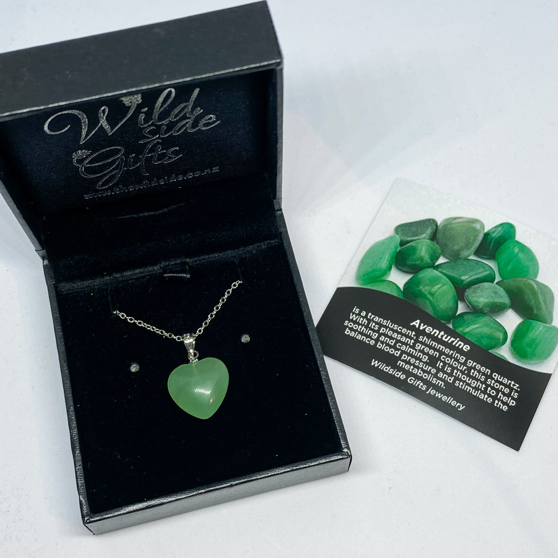 Green Aventurine Heart Pendant - Rivendell Shop