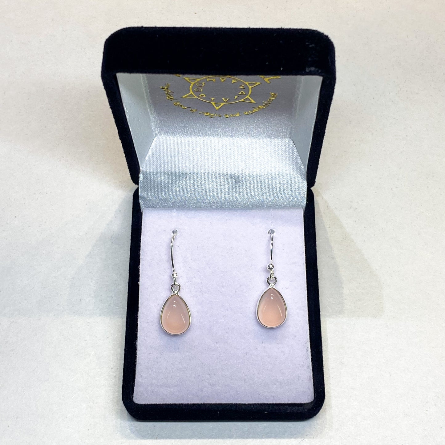 Rose Quartz Earrings - Teardrop - Rivendell Shop