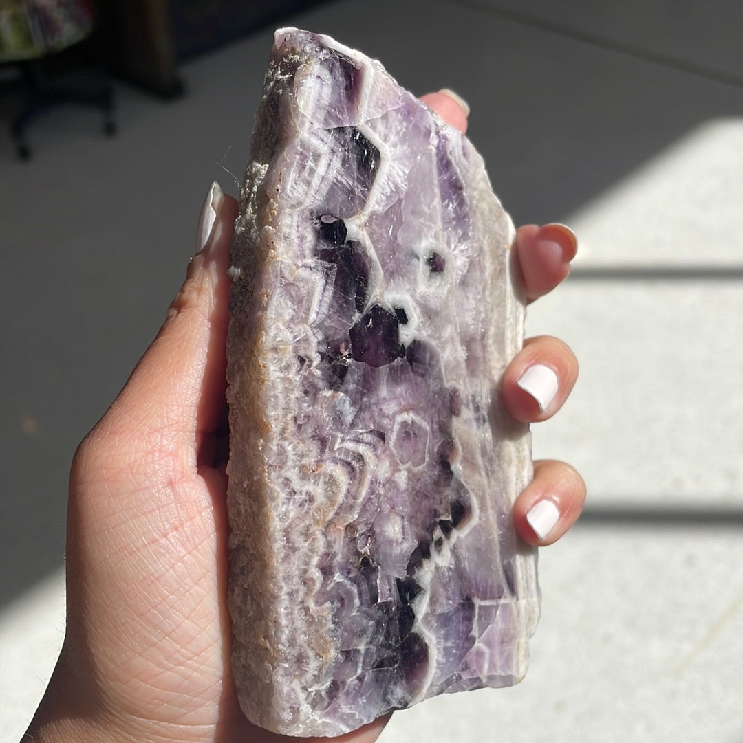 Chevron amethyst slab - Rivendell Shop